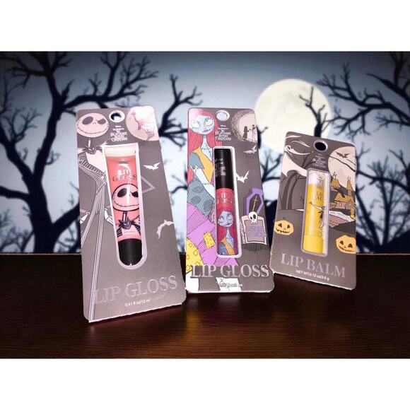 Set A Three Viral Jack Skellington Nightmare Before Christmas Lip Gloss - Picture 1 of 2